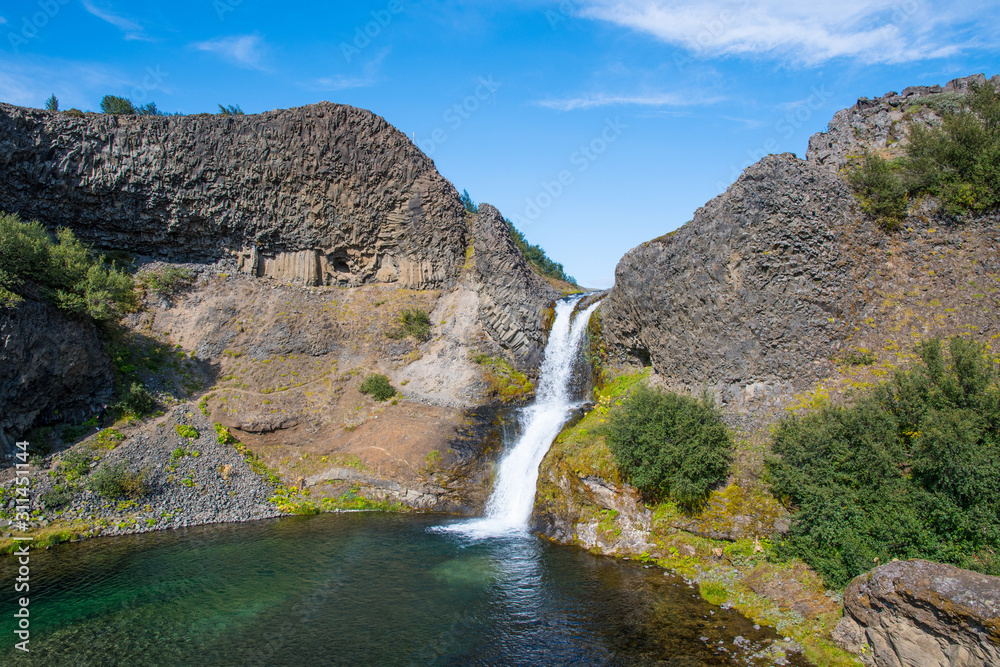 Gjarfoss waterfall in Gjain in south Iceland Gjarfoss waterfall in Gjain in south Iceland
