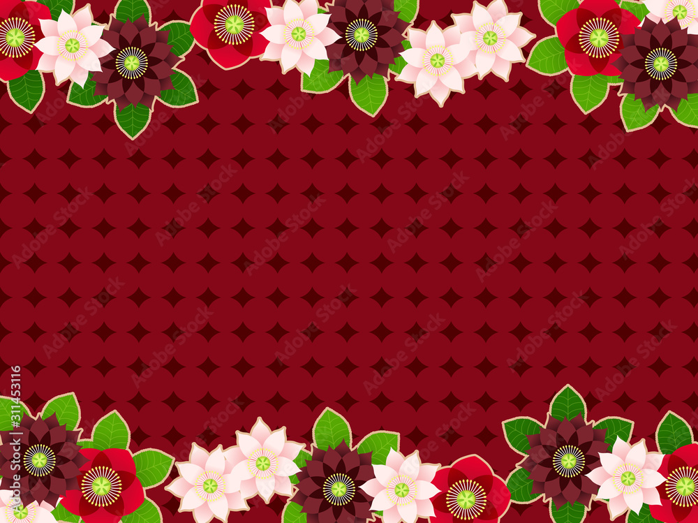 クリスマスローズのイラスト背景 Stock Vector Adobe Stock