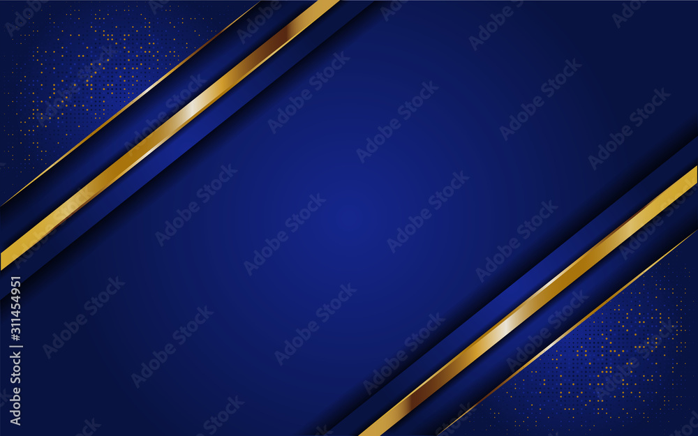 Abstract blue background with glitter and line gold Abstract blue background with glitter and line gold