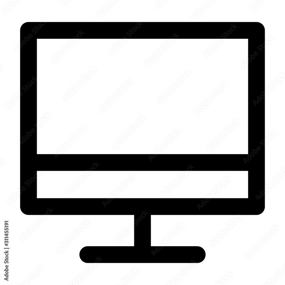 desktop computer display isolated icon desktop computer display isolated icon