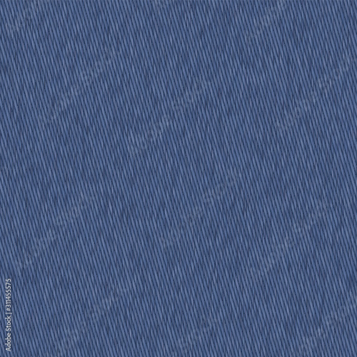 Raw denim blue vector chambray texture background. Classic work wear seamless pattern. Close up textile weave for indigo jeans fabric. Melange ticking, wallpaper, men fashion apparel repeat tile.