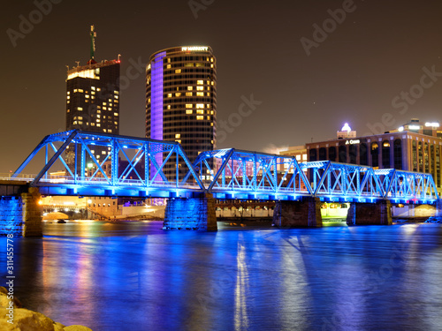 Photography Grand Rapids Blue Bridge Downtown