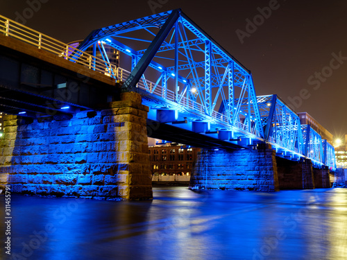 Grand Rapids Blue Bridge Downtown photo