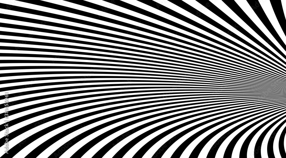 Abstract black and white stripes vector background. Optical illusion linear backdrop. Zebra pattern texture. Abstract black and white stripes vector background. Optical illusion linear backdrop. Zebra pattern texture.