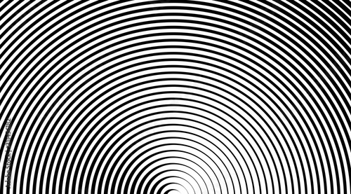 Optical illusion circle art abstract vector stripped background.