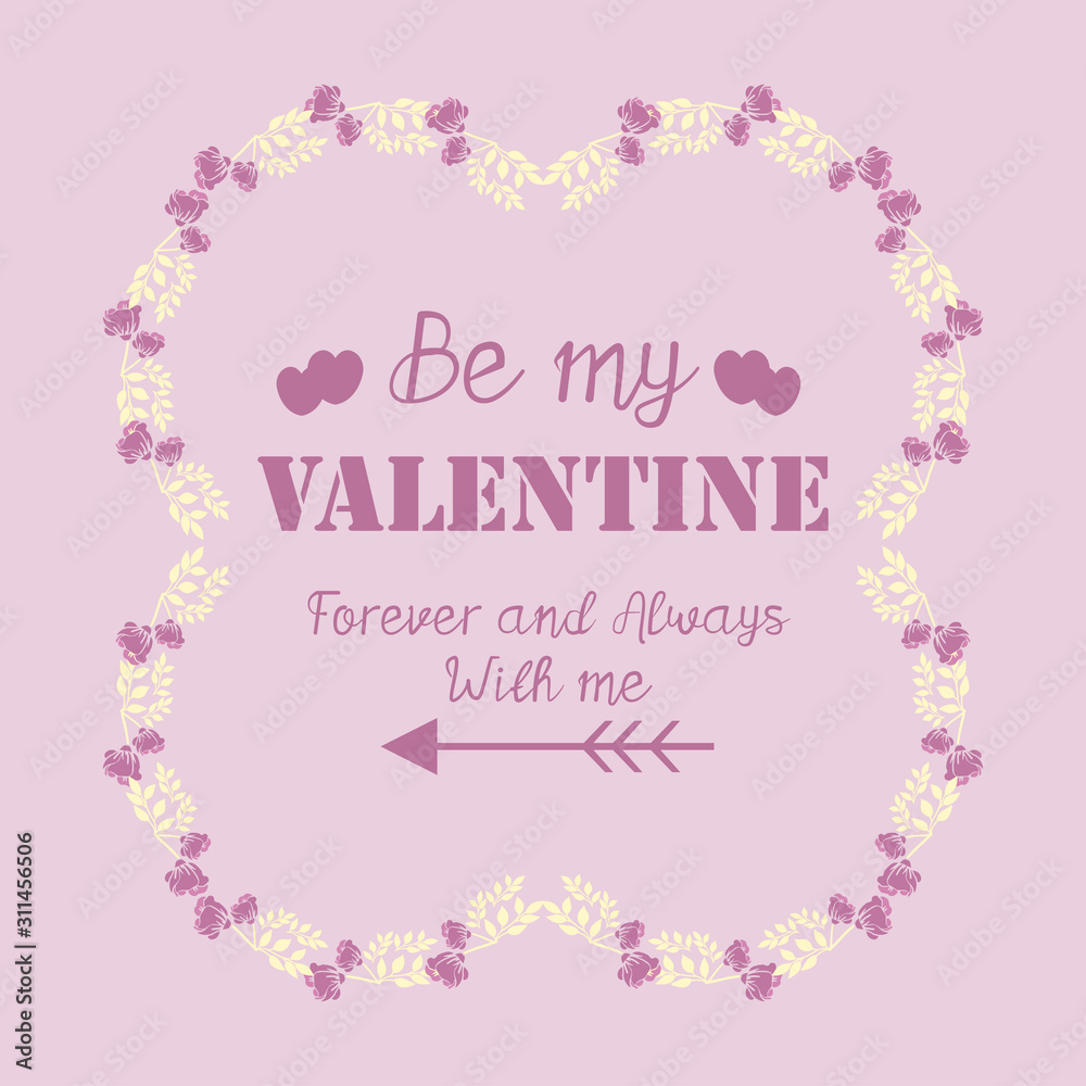Beautiful pink and white wreath frame, for card happy valentine. Vector Beautiful pink and white wreath frame, for card happy valentine. Vector