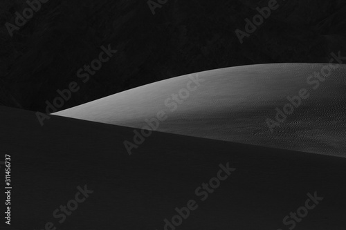 Fototapeta Naklejka Na Ścianę i Meble -  abstract black and white sand dune pattern - 7475