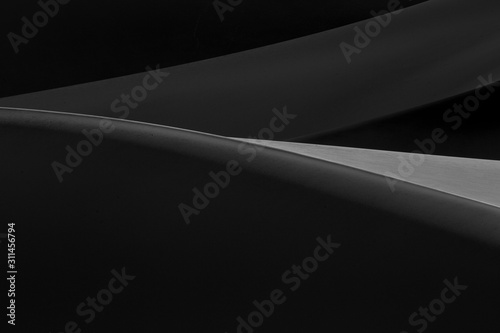 Fototapeta Naklejka Na Ścianę i Meble -  abstract black and white sand dune pattern - 7510