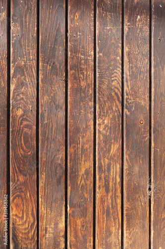 Wallpaper Mural Detail of old wood wall with screws and nails Painted brown, Cádiz Spain Torontodigital.ca