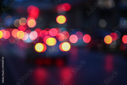 Abstract background blur of traffic jam rush hour in big city © pandaclub23