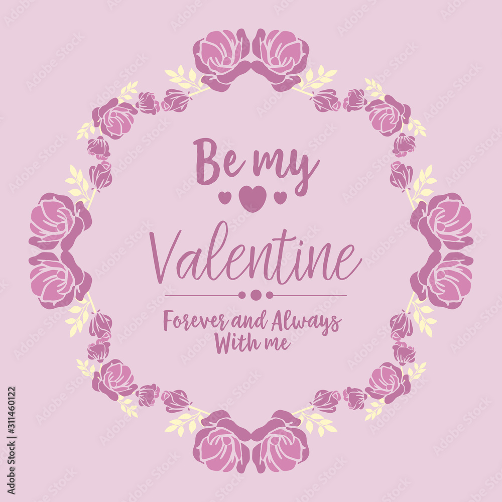 Pattern wallpaper of cards happy valentine, with beautiful pink floral frame. Vector Pattern wallpaper of cards happy valentine, with beautiful pink floral frame. Vector