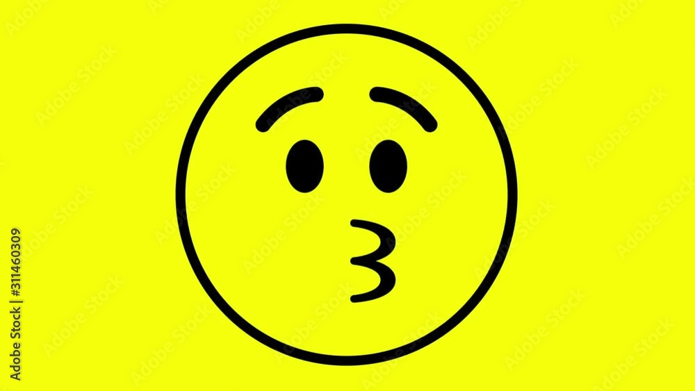Kisses yellow smiley emoji abstract background cute Kisses yellow smiley emoji abstract background cute