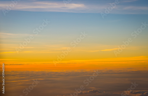 Beautiful sky and clouds before sunset © pandaclub23