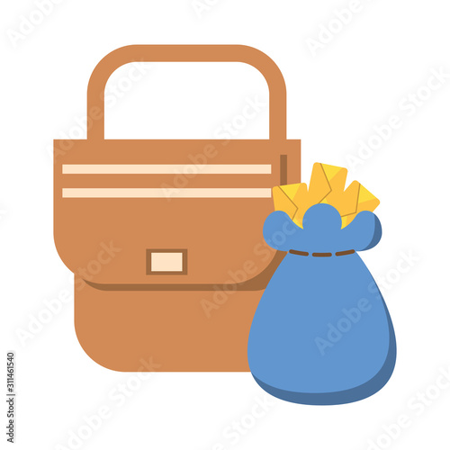 sack with envelopes mail postal service