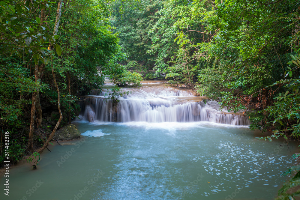 Obraz premium Waterfalls In Deep Forest