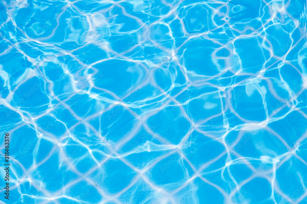 Obraz premium Reflect the waves and in the blue pool background