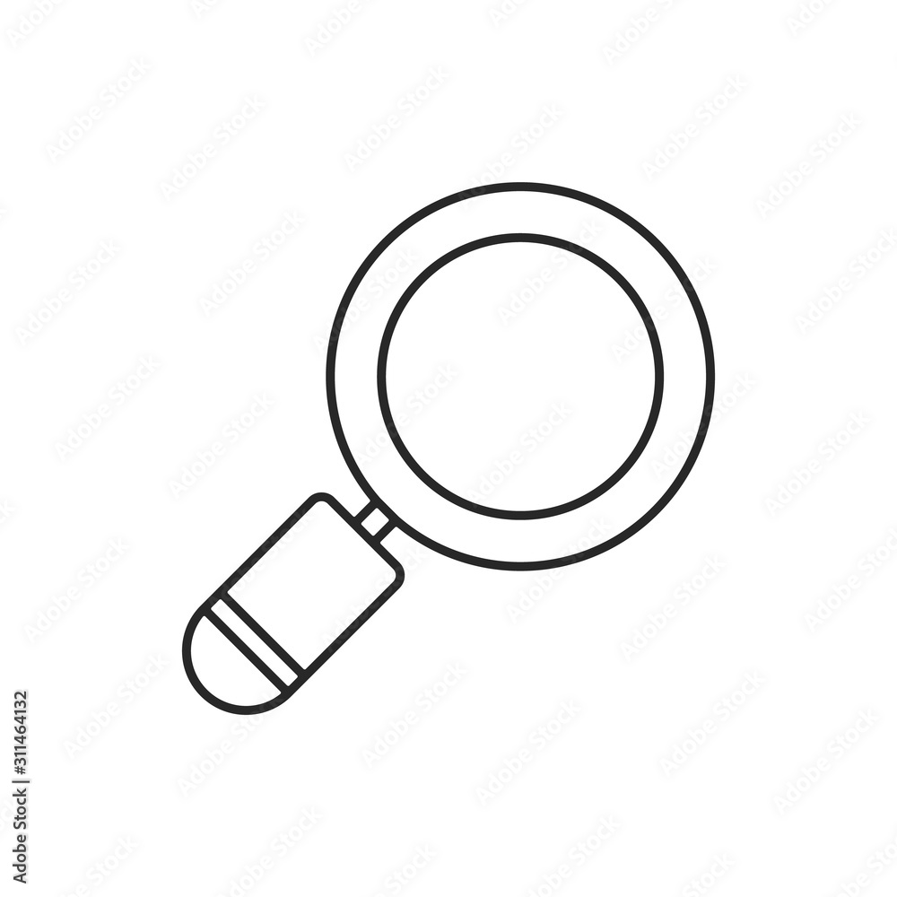 magnifier, search, loupe vector icon. - obrazy, fototapety, plakaty 