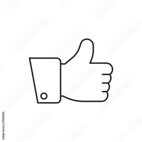 like, finger, thumb up vector icon.