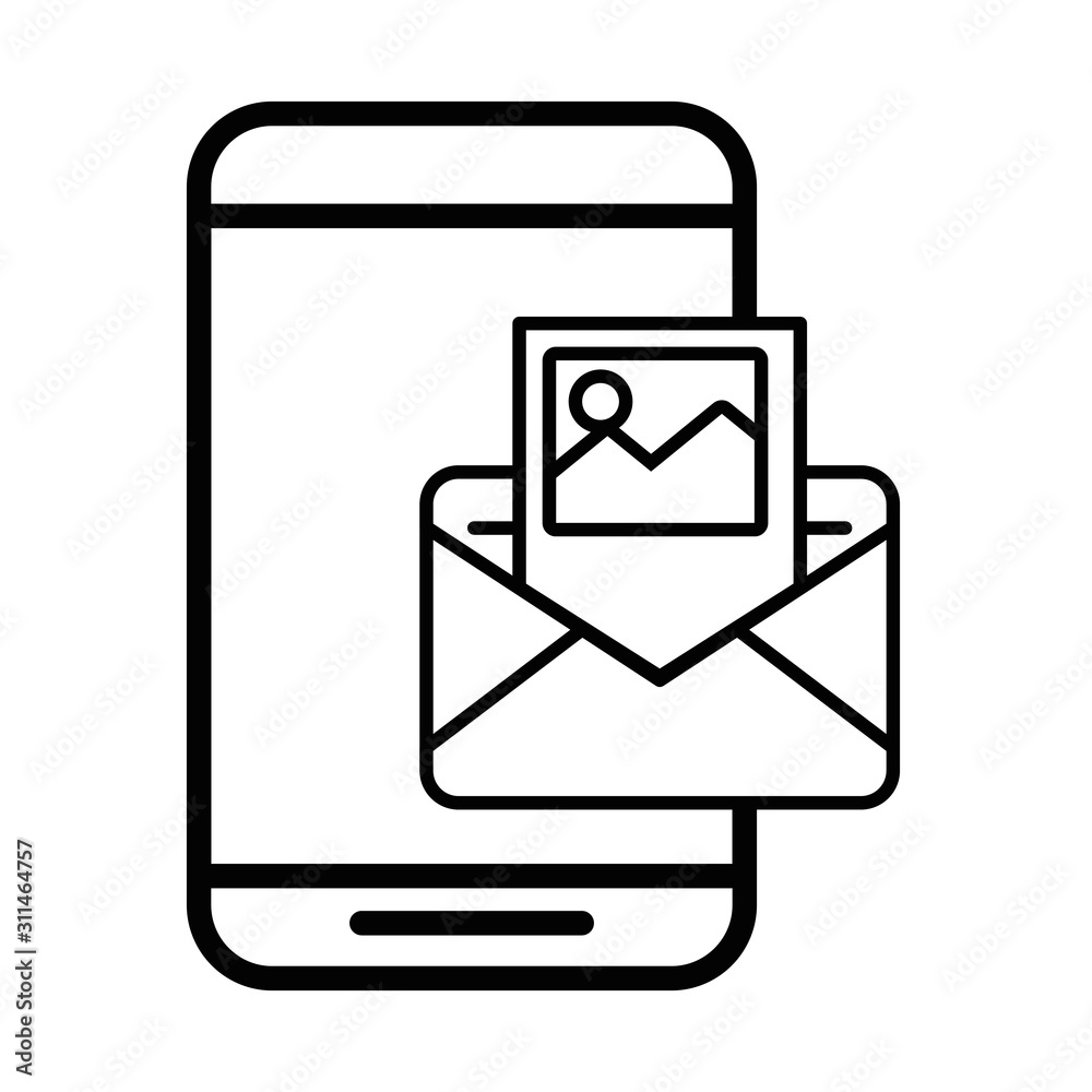 smartphone with envelope email postal service smartphone with envelope email postal service
