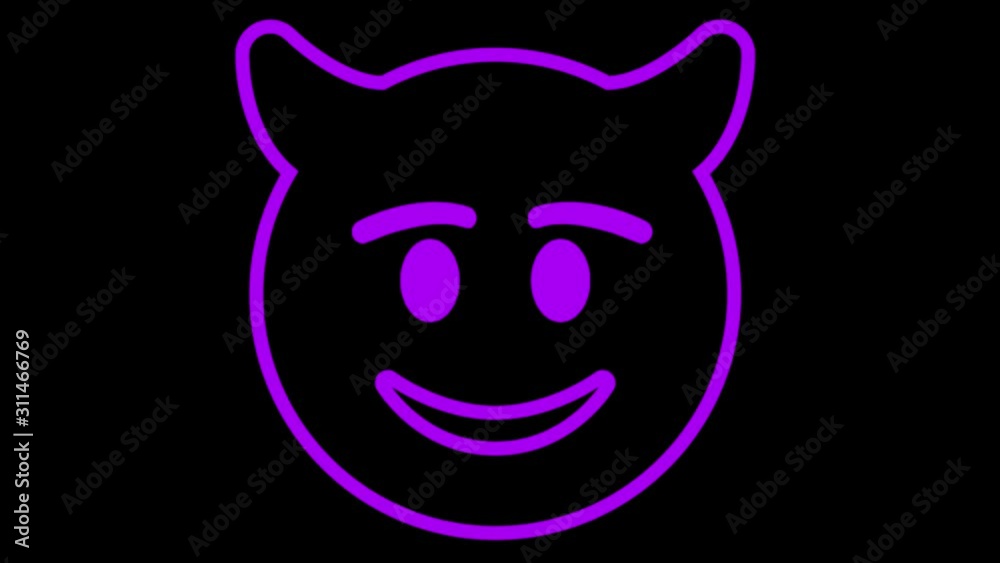 Devil black cute smiley emoji abstract background Devil black cute smiley emoji abstract background