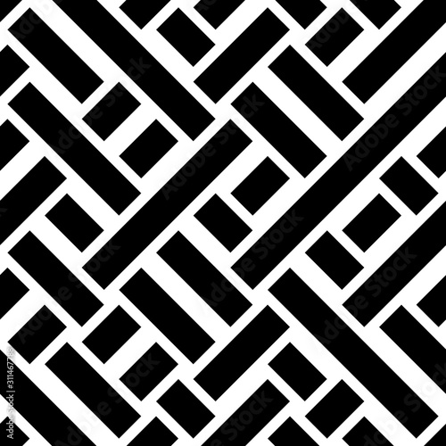 Seamless pattern with oblique black bands