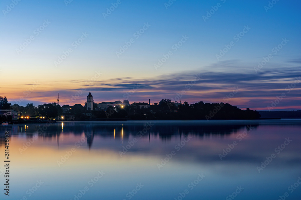 Dawn. Sebezh city, Pskov region, Russia