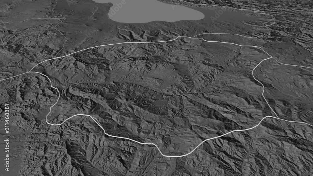 Vayots Dzor, province with its capital, zoomed and extruded on the bilevel map of Armenia in the conformal Stereographic projection. Animation 3D Vayots Dzor, province with its capital, zoomed and extruded on the bilevel map of Armenia in the conformal Stereographic projection. Animation 3D