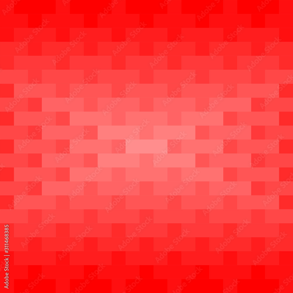 Red rectangles and squares repeat pattern background. Abstract 3D geometric background vector.