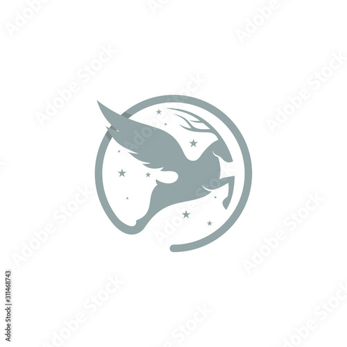 deer fly to the moon - Free vector on Adobe Stock