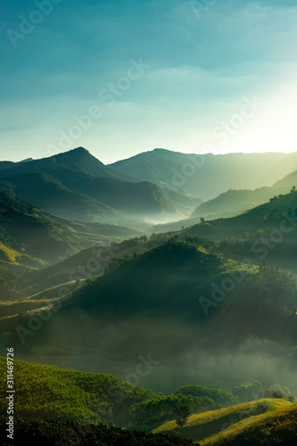 Morning light, mountains and nature, Thailand, Chiang Mai