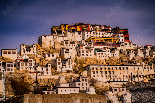 Beautiful Mountains and View of Leh Ladakh Buddhist Monastery, Popular Place to See in Leh-Ladakh India.