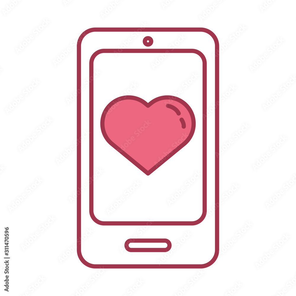 happy valentines day smartphone with hearts chat happy valentines day smartphone with hearts chat