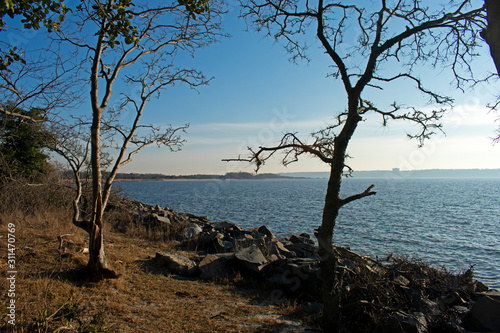 View of Sandy Hook Bay from North end of Sandy Hook, Highlands, Middletown, New Jersey -10