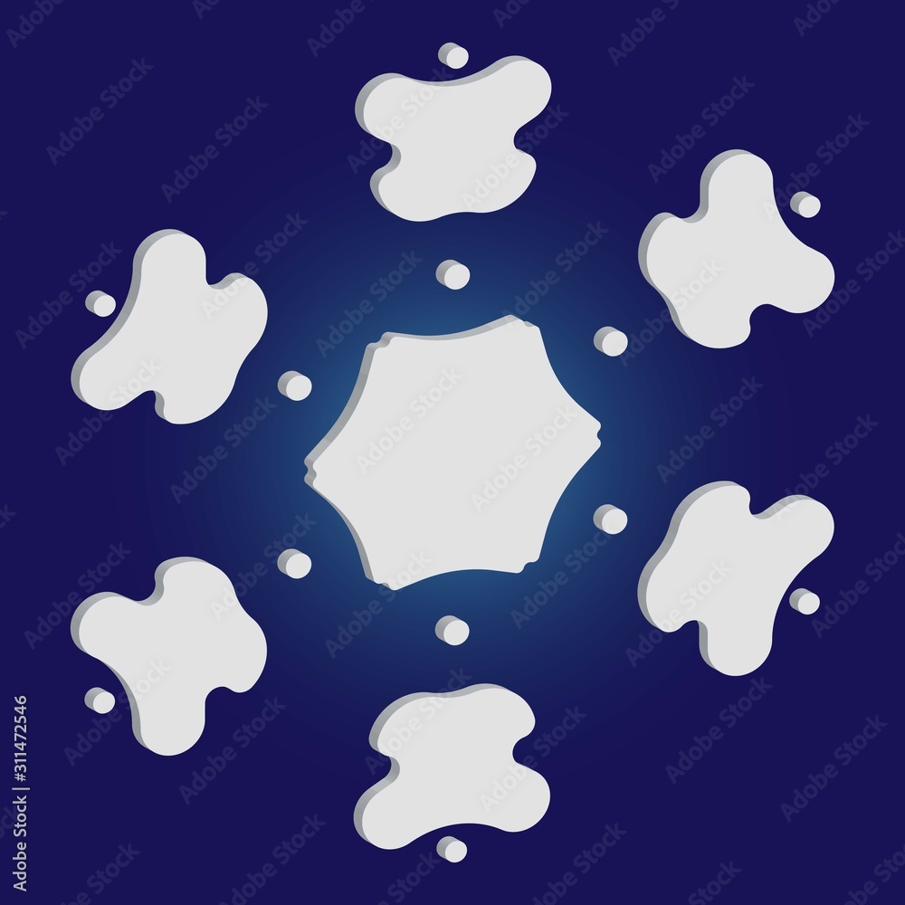 Christmas paper snowflake on blue background. Christmas paper snowflake on blue background.