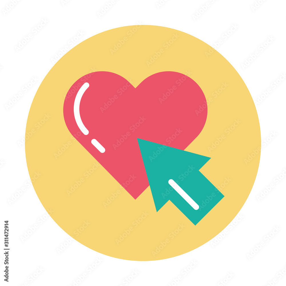 happy valentines day heart with arrow pointer happy valentines day heart with arrow pointer