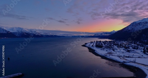 Winter views of Seward, Alaska 