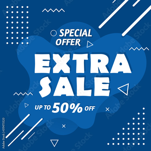 extra sale banner simple design