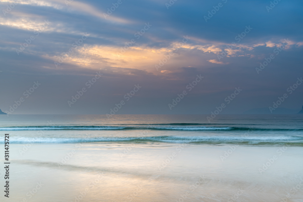 Clouds and Smoke Haze Sunrise Seascape Clouds and Smoke Haze Sunrise Seascape
