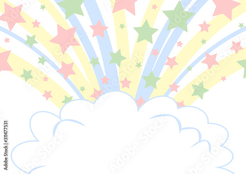 吹き出し　飛び出す　スター