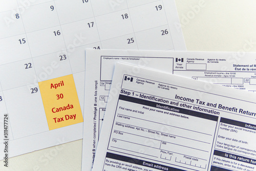 April 30 - Canada Tax Day . Deadline to submit Personal Income Tax Returns