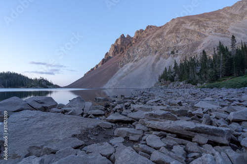 Lake Agnes and Nokhu Crags, Colorado photo