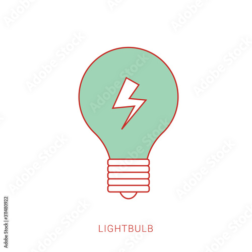 Innovative idea modern stylish icon with light bulb