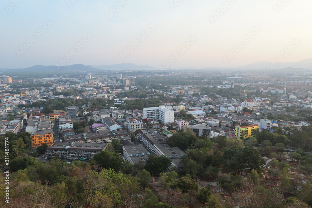 aerial view of the Phuket Town