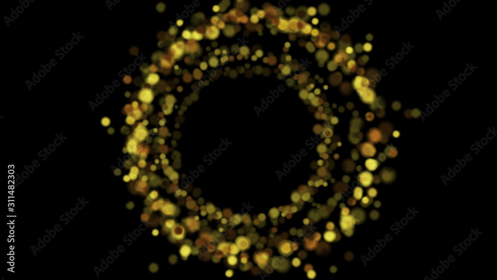 New Year golden bokeh particles abstract background New Year golden bokeh particles abstract background