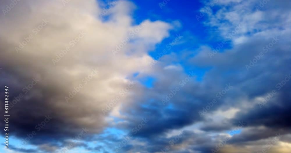 Beautiful cloudscape with blue sky and clouds in motion. Timelapse 4K footage. Beautiful cloudscape with blue sky and clouds in motion. Timelapse 4K footage.