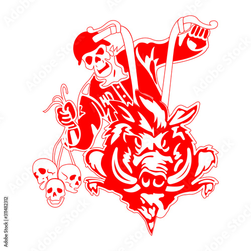 Scary halloween poster design - VECTOR