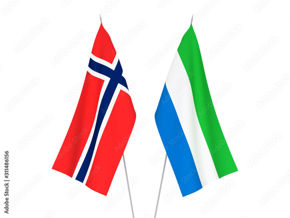 Norway and Sierra Leone flags