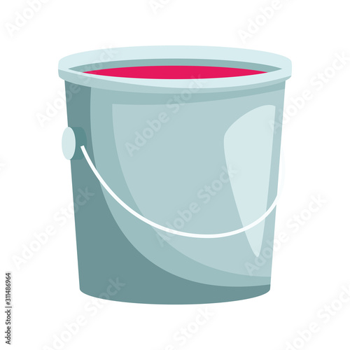 bucket of paint icon, colorful design