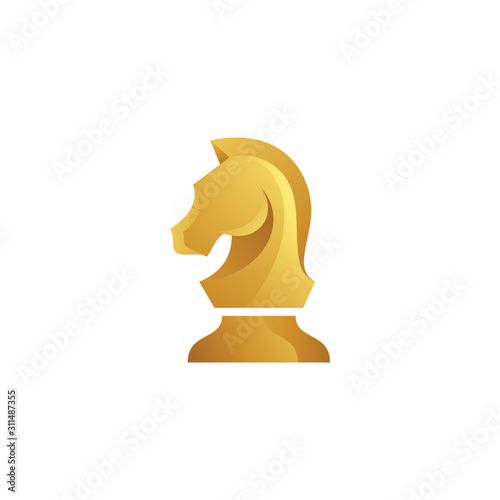 Knight Horse Chess Icon, Strategy Logo Design