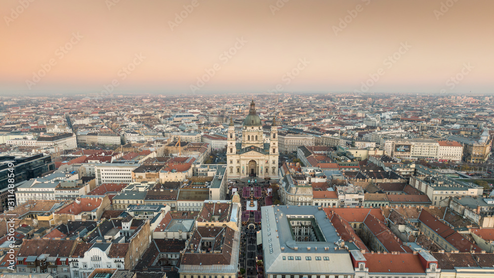 St. Stephen's Basilica in Budapest Hungary panorama